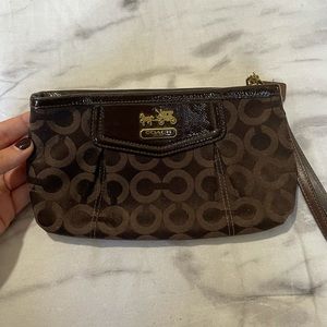 Coach Madison Large Mahogany Wristlet